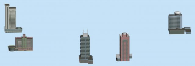 Urban planning – commercial buildings 121 3D Model