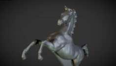 Horse figurine on the hood of a car 3D Model