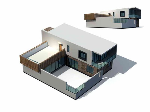 Urban architecture – private villas 1 3D Model