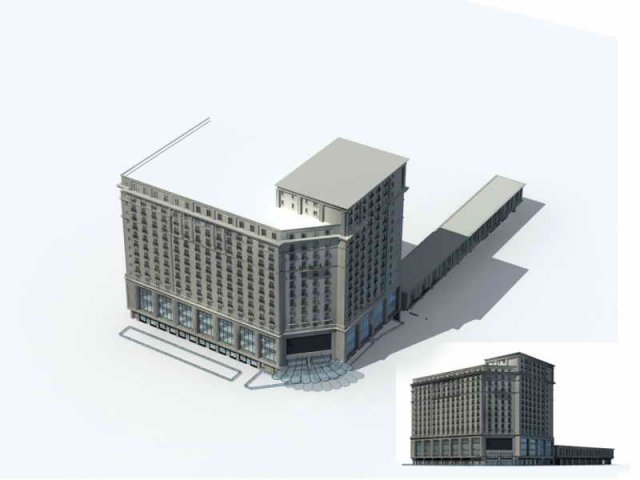 City – multi-storey commercial office building 146 3D Model