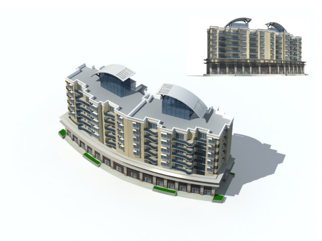 City construction – large real estate residences 27 3D Model