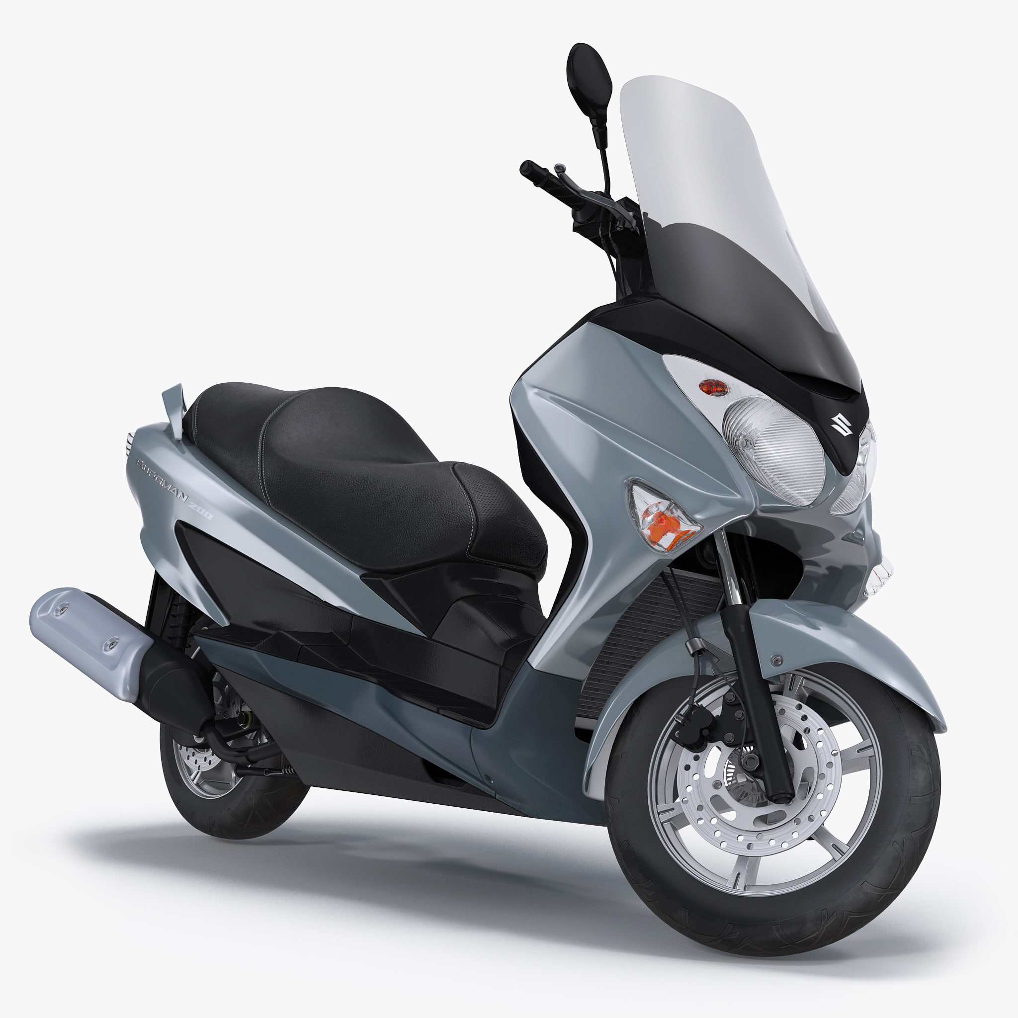 Scooter Motorcycle Suzuki Burgman 200 Rigged 3D Model