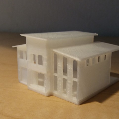 Z-Scale (1:220) Country Modern House 3 3D Print Model