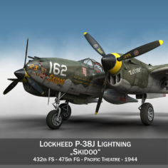 Lockheed P-38 Lightning – Skidoo 3D Model