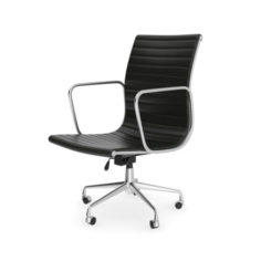 Black Leather Swivel Chair 3D Model
