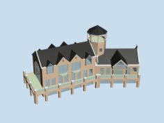 Urban architecture – school office villas 139 3D Model