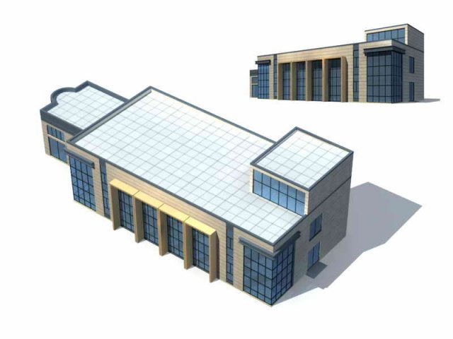 City – multi-storey commercial office building 14 3D Model