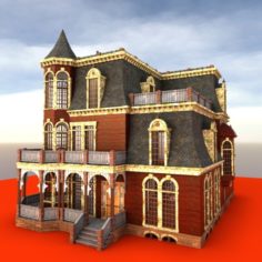 Victorian house with rooms						 Free 3D Model