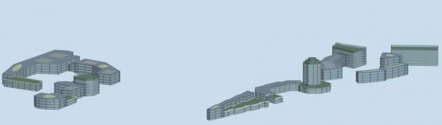 Urban planning – commercial buildings 148 3D Model