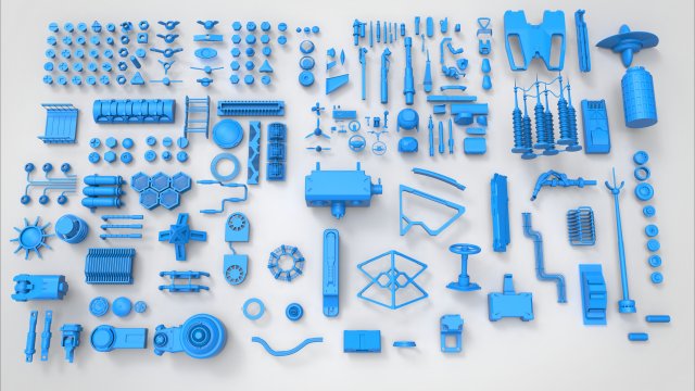 Kit bash204 pieces – part-5 3D Model