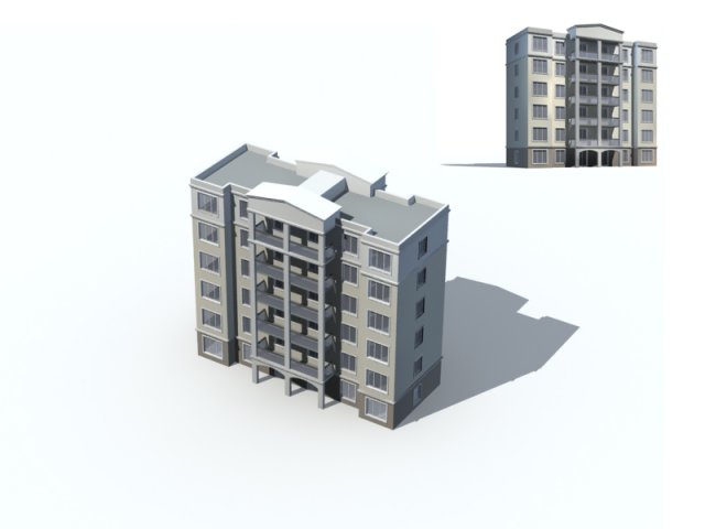 City construction – large real estate residences 1 3D Model