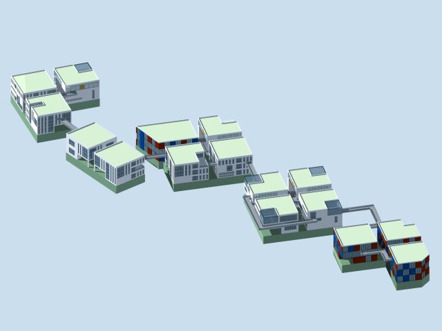 Urban planning – commercial buildings 97 3D Model