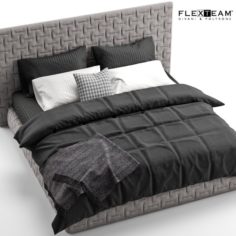 FLEXTEAM MARCEL and black bedclothes 3D Model
