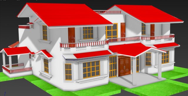 Duplex House 3D Model