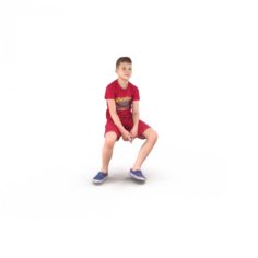 Boy sitting 3D Model