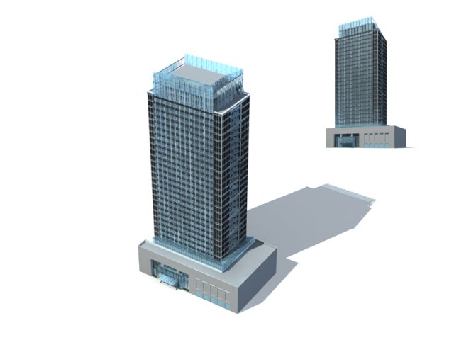 City – high-rise office 320 3D Model