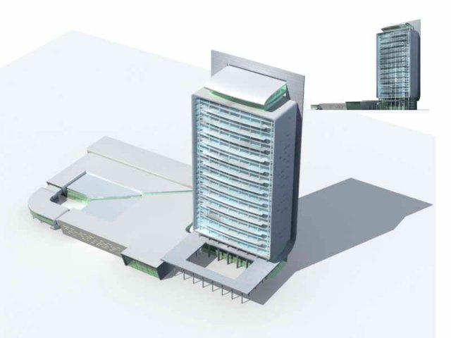 City – multi-storey commercial office building 151 3D Model