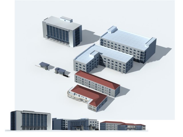 City – high-rise office 210 3D Model