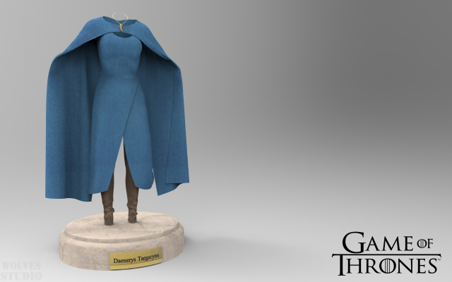 Game of Thrones Daenerys Targaryen Clothes 3D Model