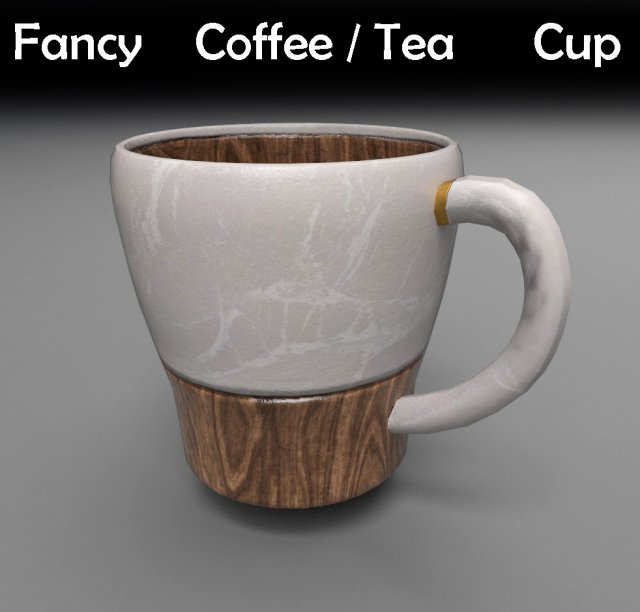 Stylish Coffee-Tea Cup 3D Model