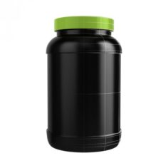 Protein Bottle with Green Cap 3D Model