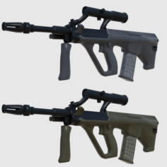 Steyr AUG Assault Rifle – Game Ready 3D Model