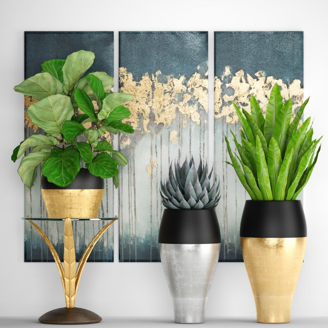 Collection luxury plants 3D Model