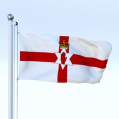 Animated Northern Ireland Flag 3D Model