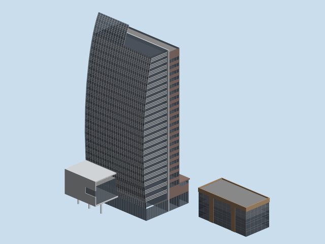 Urban planning – commercial buildings 126 3D Model