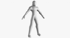 Low Poly Base Mesh – Male Character 3D Model