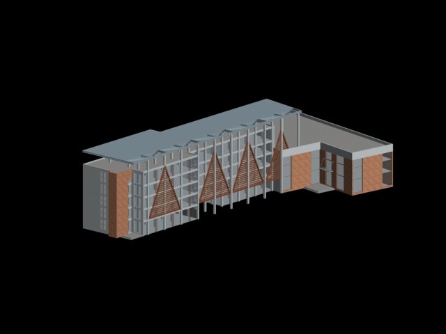 Urban architecture – school office villas 175 3D Model