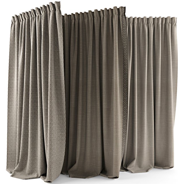 Curtains pattern 3D Model