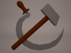 Hammer and Sickle 3D Model