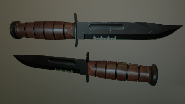 KA-BAR Knife 3D Model