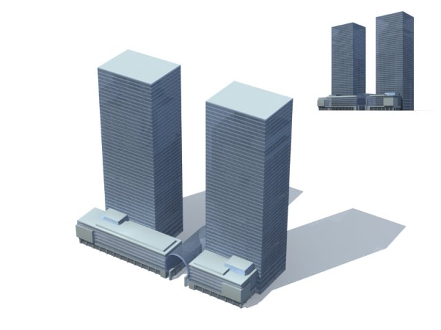 City – high-rise office 13 3D Model