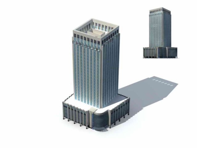 City – multi-storey commercial office building 215 3D Model