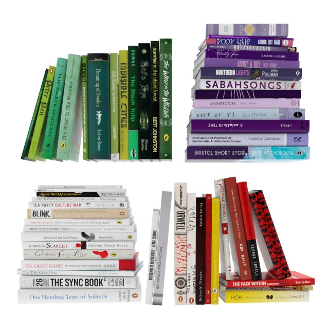 Books collection 1 3D Model