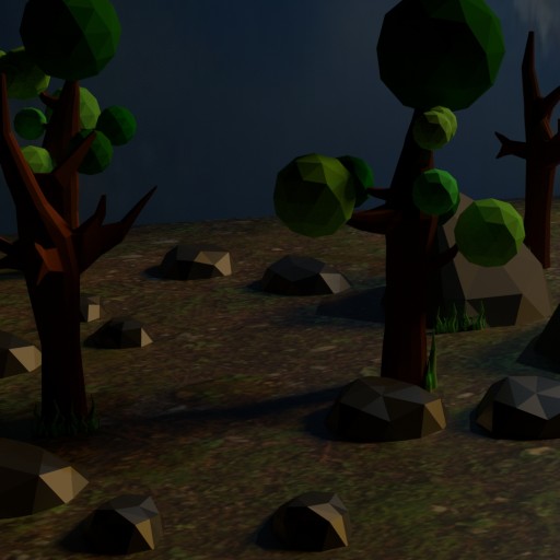 Low Poly Forest						 Free 3D Model