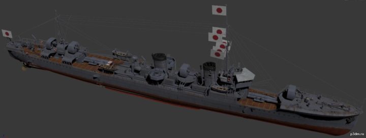 Mutsuki 1939 3D Model