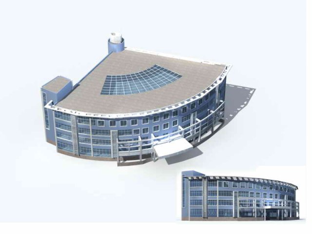 City – multi-storey commercial office building 231 3D Model