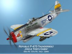 Republic P-47D Thunderbolt – Uncle Toms Cabin 3D Model