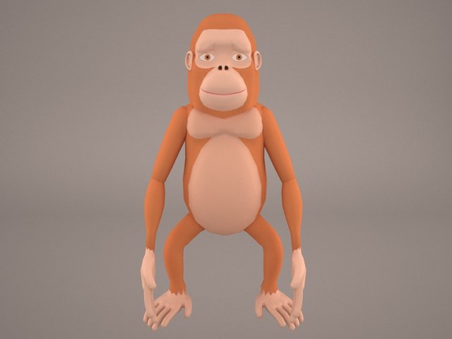 Cartoon Ape 3D Model