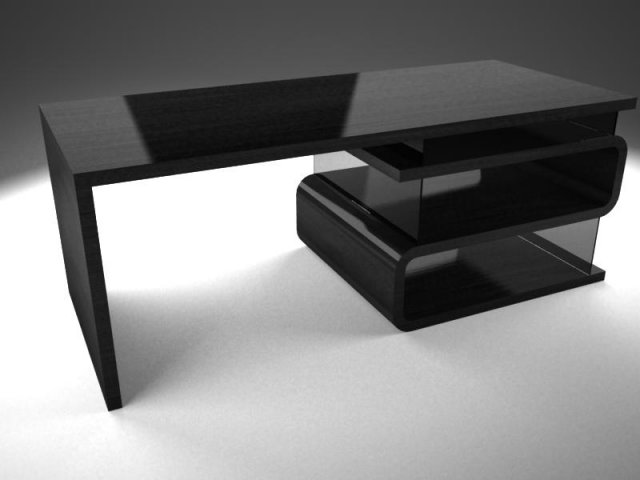 Desk black Free 3D Model