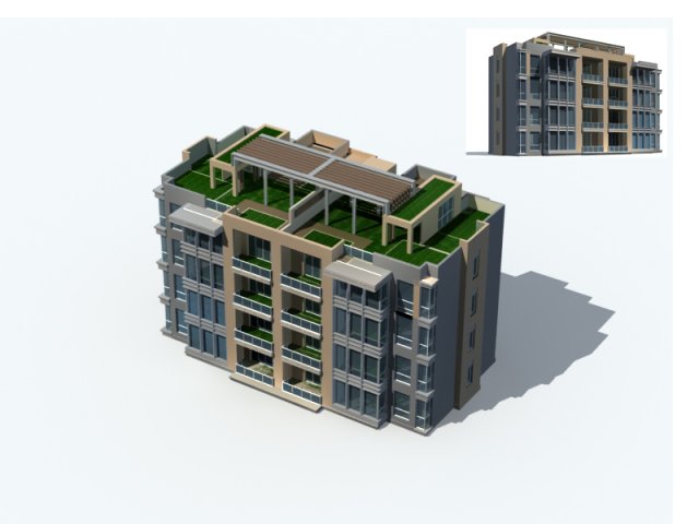 City construction – large real estate residences 102 3D Model