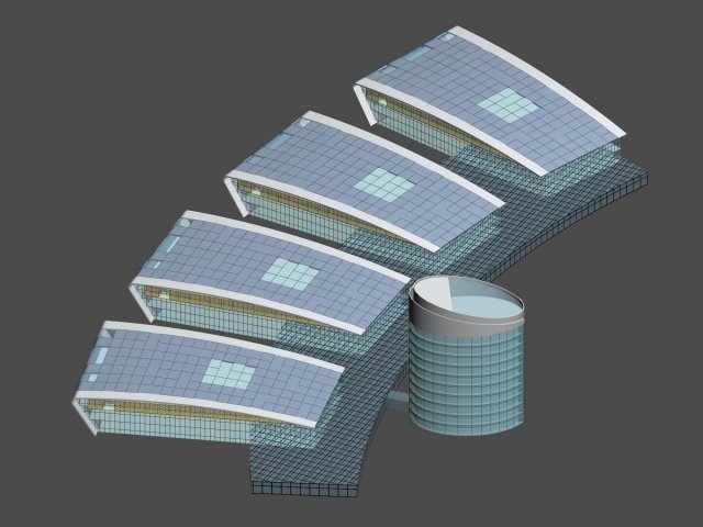 Urban planning – commercial buildings 132 3D Model