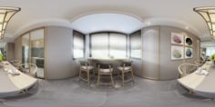 Panoramic antique Chinese style kitchen with kitchen Space 12 3D Model