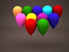 Balloons Free 3D Model