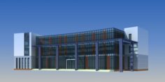 Urban architecture – school office villas 124 3D Model