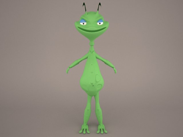 Cartoon Grasshopper 3D Model