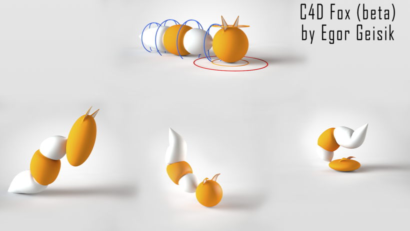 Free Simple Fox C4D model (beta) 3D Model